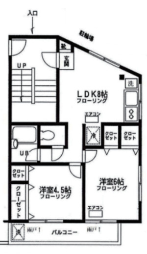 東新マンションの間取り