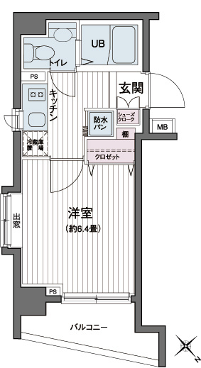 エコロジー都立大学レジデンスの間取り