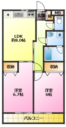 サンライズの間取り|ブレーメン通りを通って帰れます♪