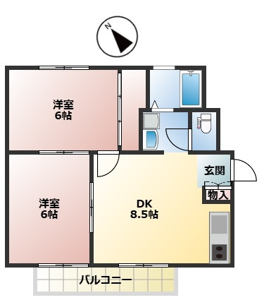 サンライフ西村Aの間取り