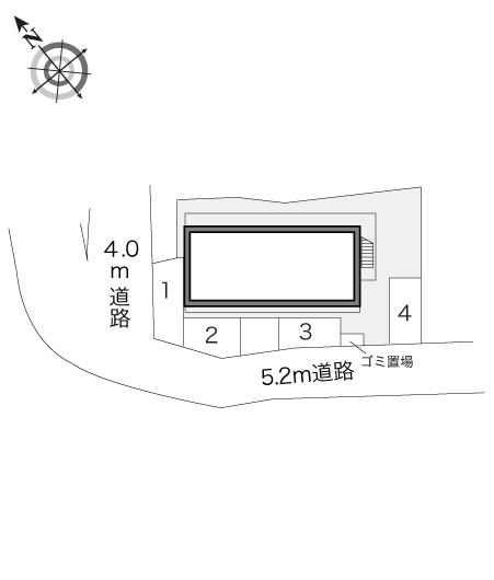 廿日市市地御前２丁目のアパートの区画図|画像4