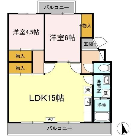 ヴェルテ皆賀の間取り