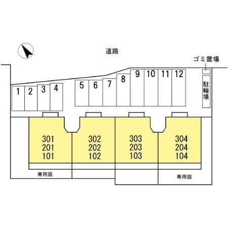 ヴェルテ皆賀の区画図
