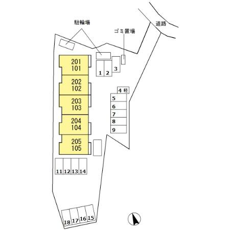 サクシードＭの区画図
