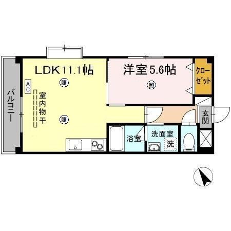 コンフォール空港通りの間取り