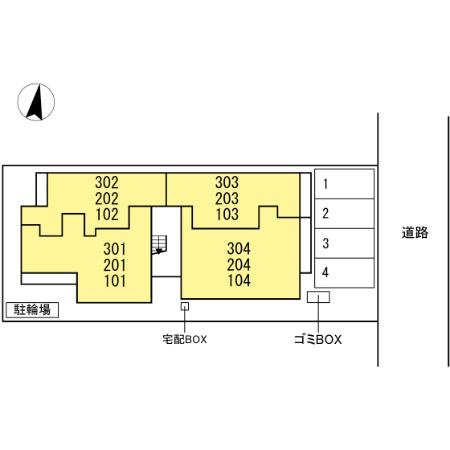 グランテリア楽々園Ｎの区画図