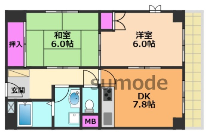 コンフォール高槻の間取り