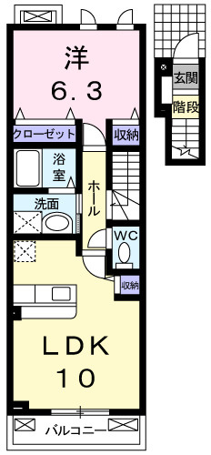 ヴィラ．ジェルメ　Ⅱの間取り|間取図