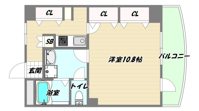 大阪市淀川区西宮原１丁目の賃貸マンションの間取り