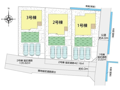 【区画図】 | ブルーミングガーデン南アルプス市加賀美　1号棟 | 区画図