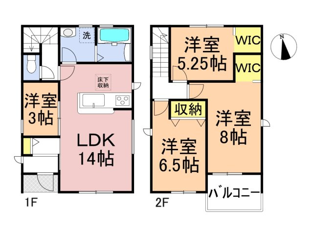 【商談中】リーブルファイン　岐阜市東鶉第３　全5区画分譲の間取り|■4号棟　■ヤマダ不動産　株式会社リライフ　
■夢のマイホーム購入をフルサポートします！