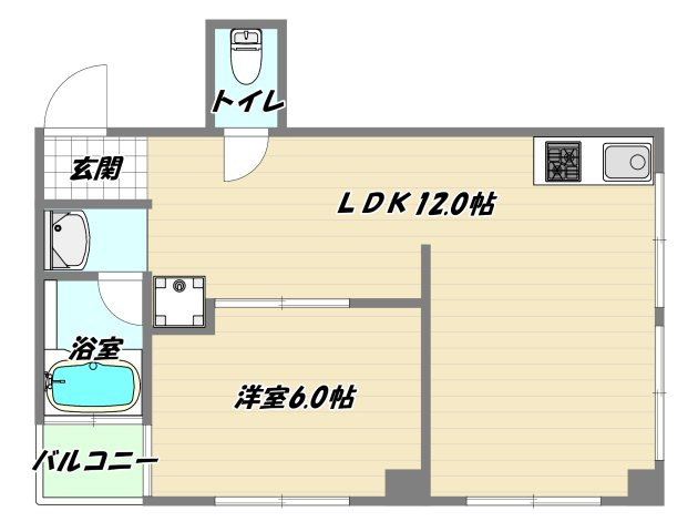 大阪市淀川区東三国４丁目の賃貸マンションの間取り