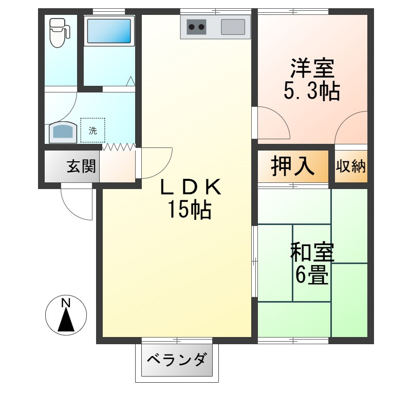 ワコーレ竜山の間取り