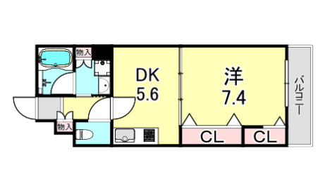 court yard西宮北口の間取り
