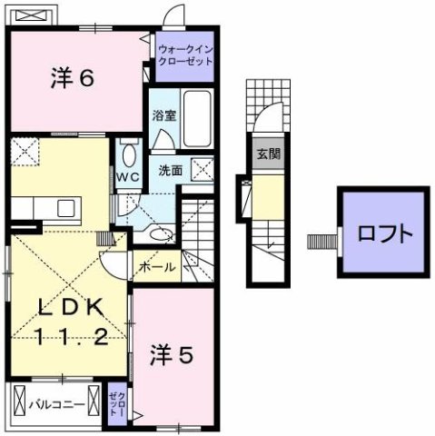 エスポワール　真伝　Ⅱの間取り