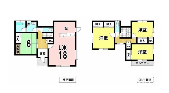 ●鈴鹿市高塚町 中古戸建の間取り