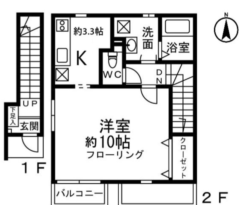 Garden Avenue　Aの間取り