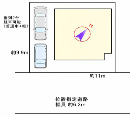 中古／ふじみ野市西鶴ケ岡２丁目の区画図|駐車スペースあり！（車種による）