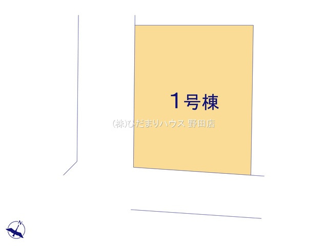 野田市上花輪7期　新築戸建　1号棟の区画図|一方 ： 西 5.46m 公道