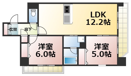 【間取り】 | ジュネファーレⅠ　仲介手数料無料