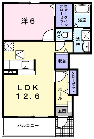 プライム　Ａの間取り|間取図