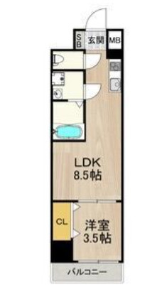 【間取り】 | コートエスト都島