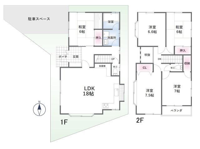 【間取り】 | 川西市南花屋敷１丁目　中古戸建