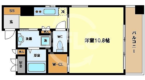 Oh・Mills京町堀の間取り|Oh・Mills京町堀（オ・ミルズ京町堀）　開放感ある間取り