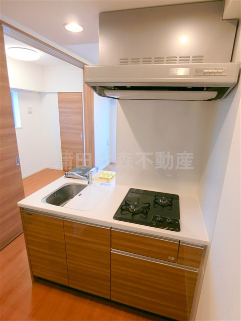 アジールコート蒲田のキッチン|2口ガスカウンターキッチン