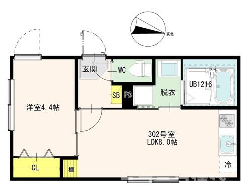 足立区中川４丁目のアパートの間取り