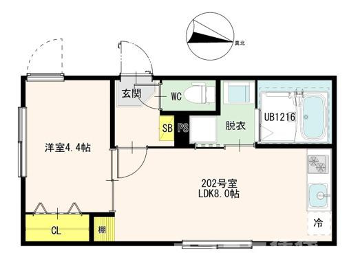 足立区中川４丁目のアパートの間取り