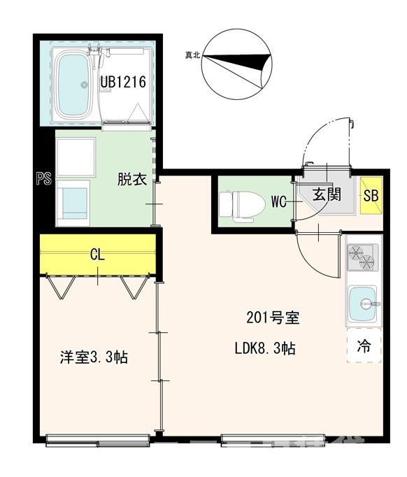 足立区中川４丁目のアパートの間取り