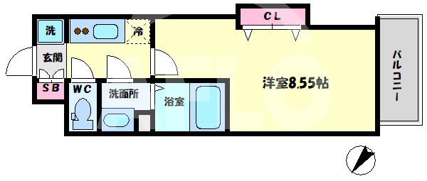 Luxe都島Ⅱの間取り|Luxe都島II　間取り