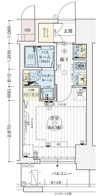 エステムプラザ神戸三宮ルクシアの間取り