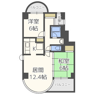 ノイメゾン京町堀の間取り|ノイメゾン京町堀　開放感ある間取り