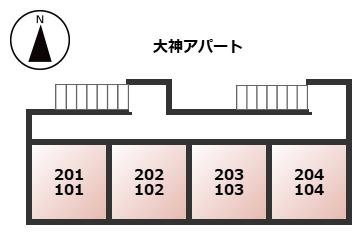 【区画図】 | 大神アパート