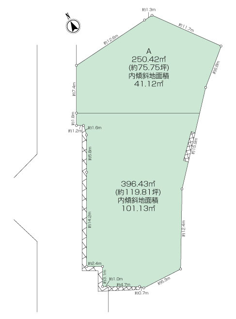 【建築条件無し】吉倉町1丁目売地~高台の2区画~の画像