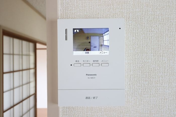 萩原コーポのセキュリティ|モニター付きインターホンです