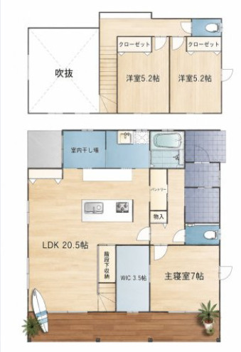 高崎市島野町　中古住宅の間取り