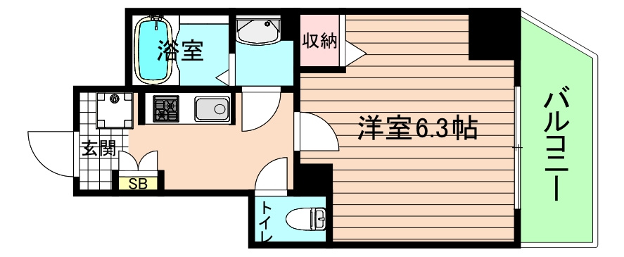 大阪市都島区毛馬町１丁目の賃貸マンションの間取り