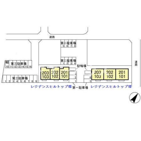 レジデンスヒルトップⅦの区画図