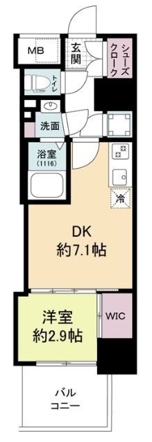 神戸市中央区中町通４丁目の賃貸マンションの間取り
