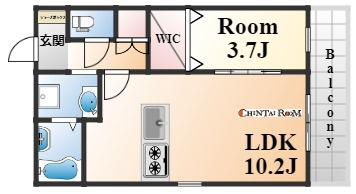 神戸市東灘区青木５丁目の賃貸マンションの間取り