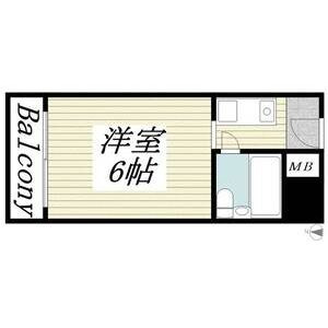 神戸市灘区上河原通３丁目の賃貸マンションの間取り