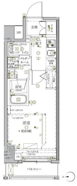 クレイシア秋葉原ラグゼスウィートの間取り|間取りです。
