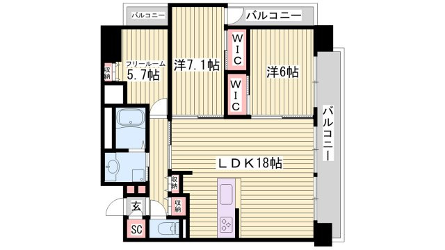 姫路ザ・レジデンスの間取り