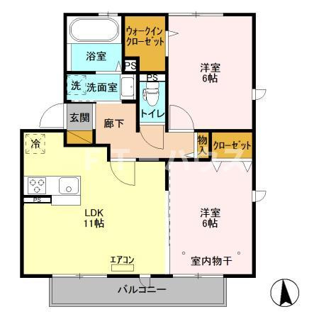 オアシスタナカの間取り