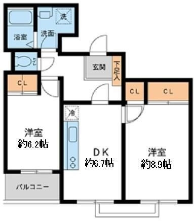 鉄飛坂マンションの間取り|間取りです。