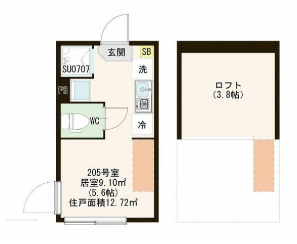 練馬区早宮１丁目のアパートの間取り