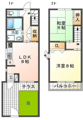 テラスハウス富士才の間取り